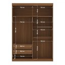 Ver imagem 3 de Guarda-roupa Casal Buriti 4 Portas 2 Gavetas Ripado Flex Jatoba/grafite 16244 - Santos Andirá
