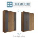 Ver imagem 5 de Guarda-roupa Casal Buriti 4 Portas 2 Gavetas Ripado Flex Jatoba/grafite 16244 - Santos Andirá