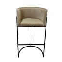 Ver imagem 2 de Banqueta Decorativa Luna Bege Areia/preta