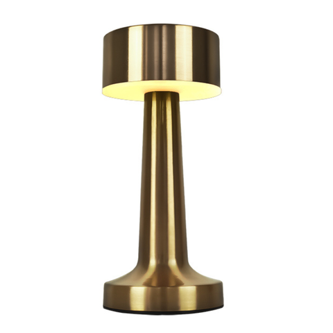 Abajur Jimp Led Taschibra Dourado Recarregável sem Fio 2w Sensor Touch