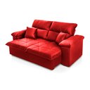 Ver imagem 7 de Sofá Retrátil Reclinável Trento 1,50m Suede Velut Vermelho Molas no Assento - King House