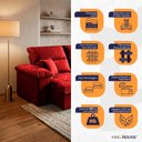 Ver imagem 3 de Sofá Retrátil Reclinável Trento 1,50m Suede Velut Vermelho Molas no Assento - King House