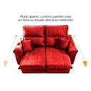 Ver imagem 6 de Sofá Retrátil Reclinável Trento 1,50m Suede Velut Vermelho Molas no Assento - King House