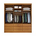 Ver imagem 3 de Guarda Roupa Casal Chicago 3 Portas 9 Gavetas S/espelho Tcil Cinamomo