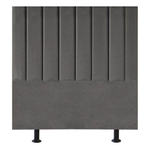 Cabeceira Estofada Cama Box Solteiro 90 Cm Paolla Linho Cinza