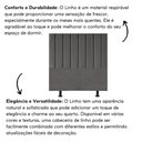 Ver imagem 2 de Cabeceira Estofada Cama Box Solteiro 90 Cm Paolla Linho Cinza