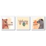 Quadros decorativos infantil safari animais urso aquarela:Branco - 1