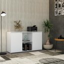 Ver imagem 2 de Armário Baixo com 02 Portas e Nicho 75x135x42cm Wlab135 Branco Tx