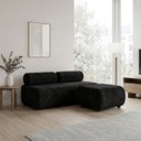 Ver imagem 1 de Sofá 3 Lugares e Puff para Sala Orgânico Nara Base Fixa Suede D03 - D'Rossi