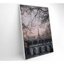 Ver imagem 4 de Quadro Torre Eiffel Neblina 80x120 Cm Tecido Canvas