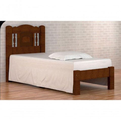Cama Solteirão Atenas De Madeira Angelim Castanho
