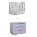 Ver imagem 1 de Quarto Bebê Completo Com Berço e Cômoda Coleção Wave Divicar