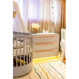 Quarto Bebê Completo Com Berço e Cômoda Coleção Wave Divicar - 7