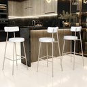 Ver imagem 2 de Banqueta Alta Bar Cozinha Sala de Jantar Aço Milão Arena L02 Facto Branco - Lyam Decor