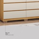 Ver imagem 5 de Cômoda Sintra 8 Gavetas com Pés Cinamomo/off White - Demobile