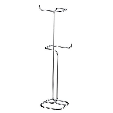 Porta papel higiênico de chão duplo Aço Cromado Future 1176
