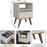 Mesa de Cabeceira Ted:off White/freijó - 3