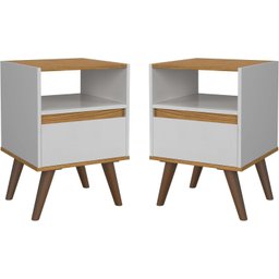 Mesa de Cabeceira Ted:off White/freijó - 4
