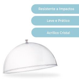 Tampa Acrílico 23cm Transparente Bolos Tortas C/ Espátula - 4