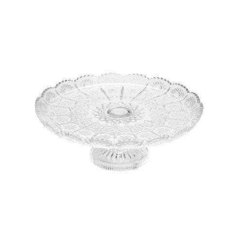 Prato para Bolo Starry Pedestal em Cristal - Wolff - Pequen - 1
