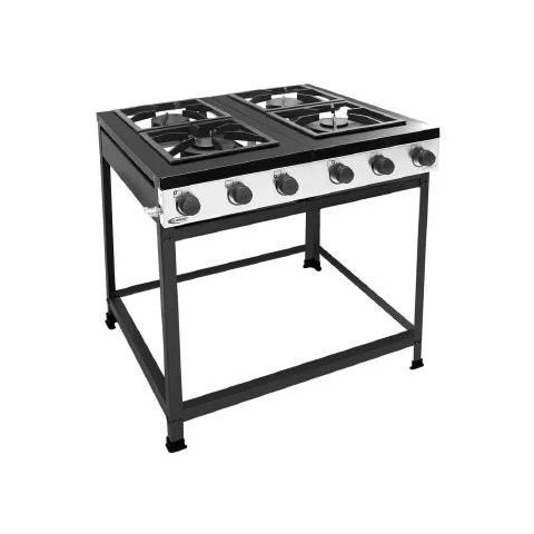Fogao 4B Clarice INDUS. Imperador S/FORNO - 81020006.U - BCO / PTO - BCO / PTO