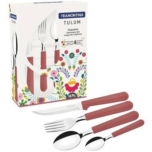 Faqueiro Inox 16pc Tulum Marsala - 1