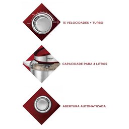 Batedeira Orbital Semp linha Cherry 600W BA8017VM 220 Volts - 6