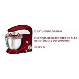 Batedeira Orbital Semp linha Cherry 600W BA8017VM 220 Volts - 2