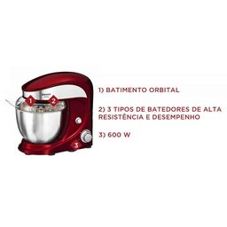 Batedeira Orbital Semp linha Cherry 600W BA8017VM 220 Volts - 5