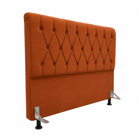 Cabeceira de Cama Box Queen 160 cm Mallu - Veludo Terra Cota