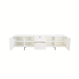 Rack Tube 2 Portas 2 Gavetas 2 Nichos 220x62x42 Branco Real - Mdf Arauco - 3