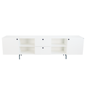 Ver imagem 1 de Rack Tube 2 Portas 2 Gavetas 2 Nichos 220x62x42 Branco Real - Mdf Arauco