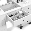 Ver imagem 4 de Penteadeira Camarim Mila Malbec/off White sem Banqueta - Móveis Luapa