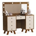 Ver imagem 1 de Penteadeira Camarim Mila Malbec/off White sem Banqueta - Móveis Luapa