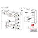 Ver imagem 4 de Armário Cozinha Modulada Completa 252cm Florença Multimóveis MP2452 Branco