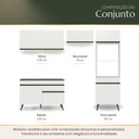Ver imagem 6 de Armário Cozinha Modulada Completa 252cm Florença Multimóveis MP2452 Branco