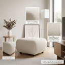 Ver imagem 3 de Sofá 3 Lugares e Puff para Sala Orgânico Nara Base Fixa Bouclê Ted D03 - D'Rossi