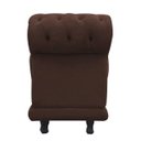 Ver imagem 4 de Kit 2 Sofá Retrô Barcelona Namoradeira Calçadeira Suede Marrom - D'Rossi