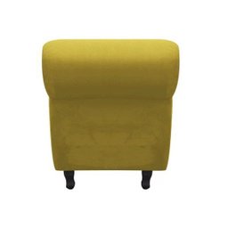Sofá Retrô com Baú Itália Namoradeira Calçadeira Suede Amarelo - D'Rossi - 3