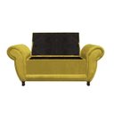 Ver imagem 4 de Sofá Retrô com Baú Itália Namoradeira Calçadeira Suede Amarelo - D'Rossi