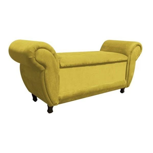 Sofá Retrô com Baú Itália Namoradeira Calçadeira Suede Amarelo - D'Rossi é ruim? Sofá Retrô com Baú Itália Namoradeira Calçadeira Suede Amarelo - D'Rossi é boa?