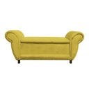 Ver imagem 2 de Sofá Retrô com Baú Itália Namoradeira Calçadeira Suede Amarelo - D'Rossi
