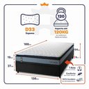 Ver imagem 2 de Cama Box Baú Chicago 138x188 Preto Espuma D33 King House