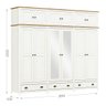 Guarda-roupa Casal 12 Portas 3 Gavetas Topázio Branco/freijó Madeira Pinus - Finestra - 2