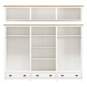 Ver imagem 3 de Guarda-roupa Casal 12 Portas 3 Gavetas Topázio Branco/freijó Madeira Pinus - Finestra