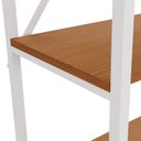 Ver imagem 6 de Estante de Livros Industrial em Aço 5 Prateleiras 72x152cm Canela/Branco