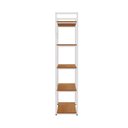 Ver mais imagens de Estante de Livros Industrial em Aço 5 Prateleiras 72x152cm Canela/Branco