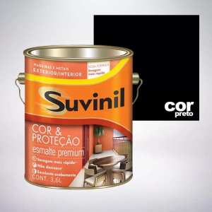 Tinta Esmalte Brilho Preto Suvinil 3.6lt