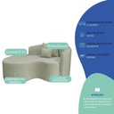 Ver imagem 7 de Recamier Curvo Orgânico 150cm 2 Lugares Lado Esquerdo para Sala de Estar Bouclé Londres
