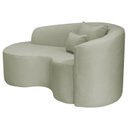 Ver imagem 5 de Recamier Curvo Orgânico 150cm 2 Lugares Lado Esquerdo para Sala de Estar Bouclé Londres